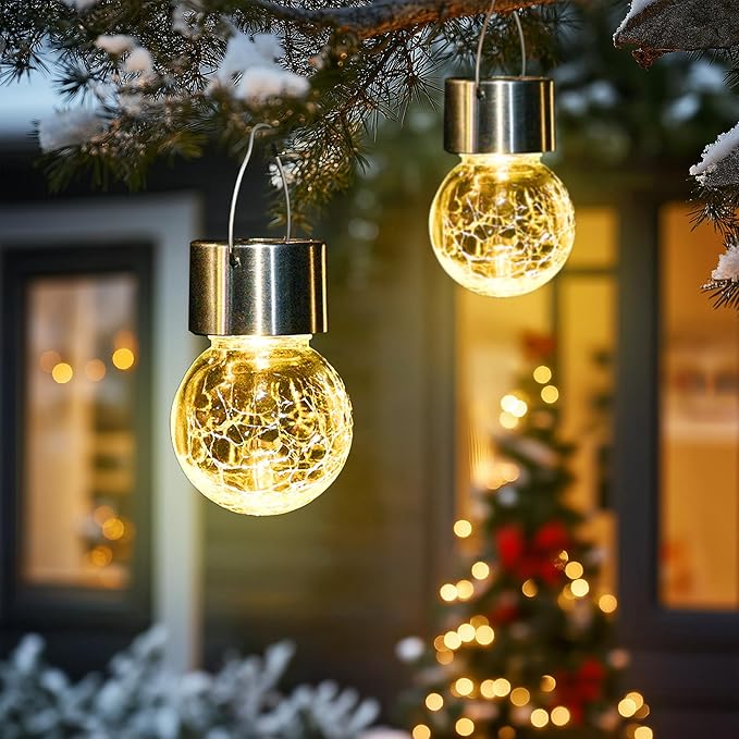 SOLPEX 12 Pack Hanging Solar Lights Outdoor, Solar Outdoor Lights Decorative - Image 2