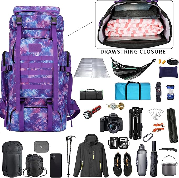 Hiking Backpack for Men 70L/100L Camping Backpack Military Rucksack Molle 3 - Image 4