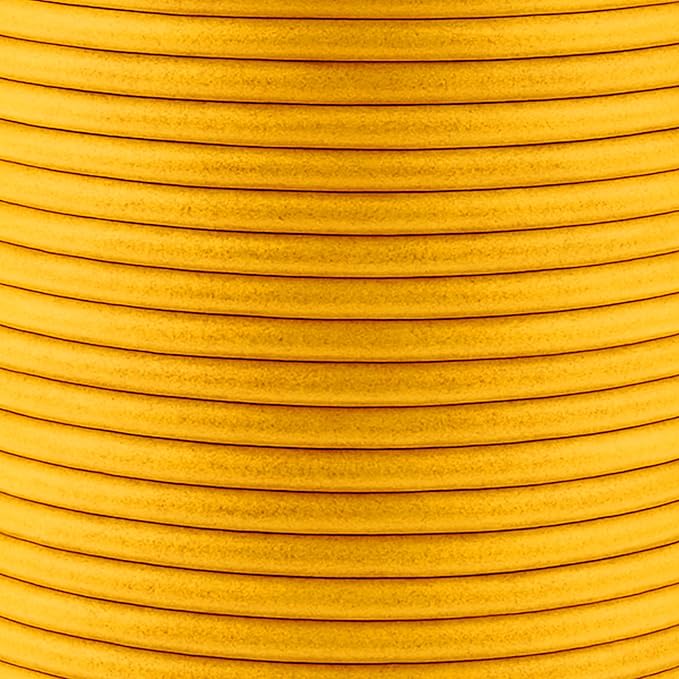 Mandala Crafts Round Genuine Gold Leather Cord - Image 3
