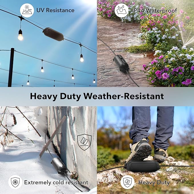 BN-LINK Outdoor Extension Cord Safety Cover, Cord Connector Protector Waterproof - Image 3