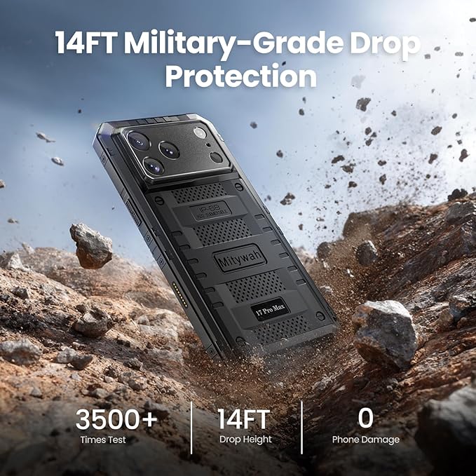 Mitywah for iPhone 17 Pro Max Waterproof Case, Military Metal Case - Image 4