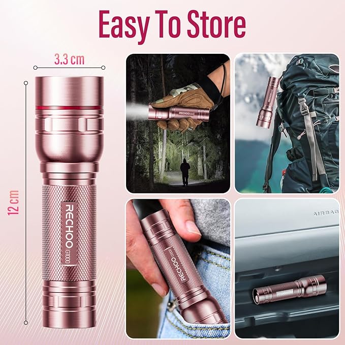 Rechargeable Flashlights High Lumens, G1000 Super Bright Flash Light 2 Pack - Image 6