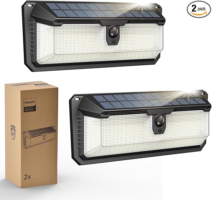 Philips Solar Lights Motion Sensor Outdoor, 258 LEDs Solar Powered Security by PhilipsLightingLED