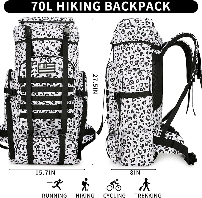 Hiking Backpack for Men 70L/100L Camping Backpack Military Rucksack Molle 3 - Image 2