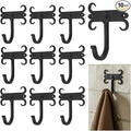 Mystic Colonial Rustic Cast Iron Wall Hooks, Heavy Duty Retro Utility Hooks by SaKeGa