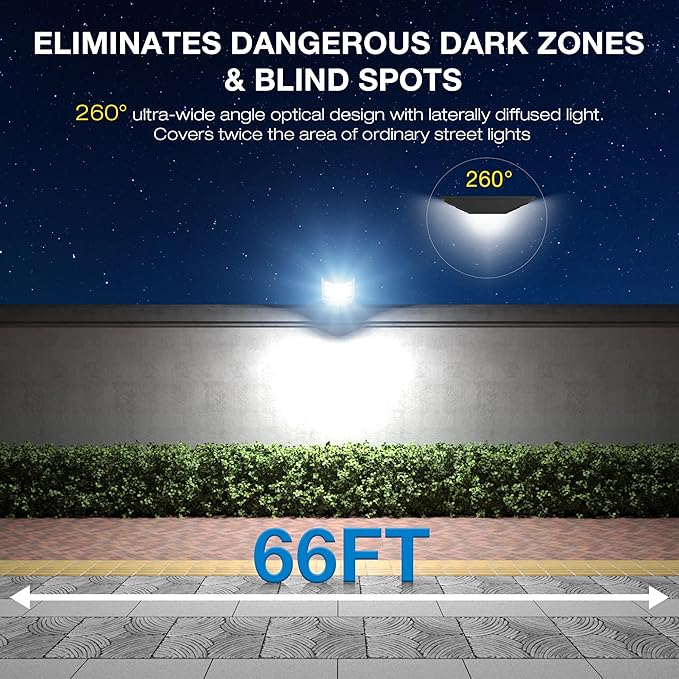 Solar Street Lights Outdoor Waterproof, 6500K LED Dusk to Dawn Solar Light - Image 6