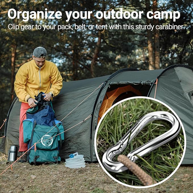 sprookber Stainless Steel Carabiner Spring Snap Hook - Image 5