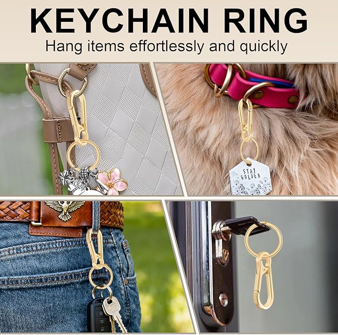 2pcs Metal Keychain Rings, Sturdy Key Chain Ring Carabiner Clip, Key Holder - Image 6