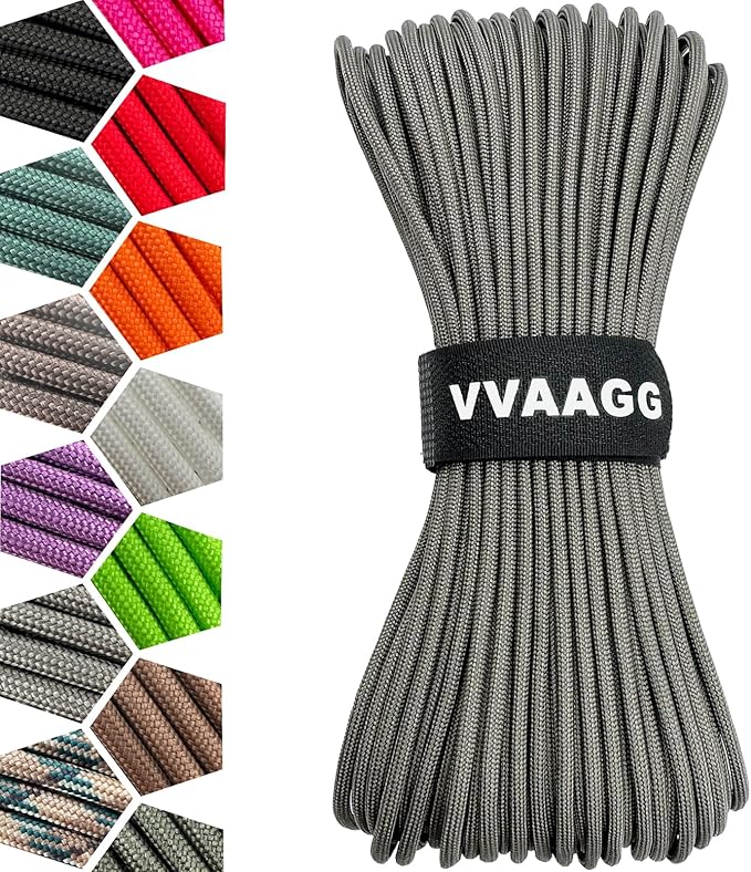 VVAAGG 1000 Paracord Rope 200FT, 4mm Utility Parachute Cord Heavy Duty 12 by ParacordSpecialist