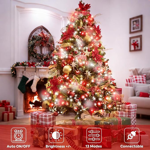 88FT 240LED Extra-Long Connectable String Lights Indoor Outdoor Clear Wire - Image 2