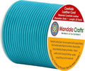 Mandala Crafts Round Genuine Teal Leather Cord by MandalaCrafts