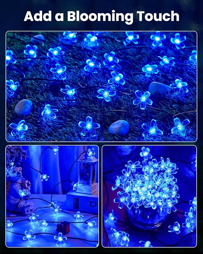 Brightown 60 LED Solar Flower String Lights - Image 7
