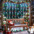 JMEXSUSS 300LED Red White and Green Christmas Curtain Lights by JMEXSUSS