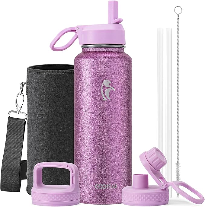 Coolflask Water Bottle 40 oz Insulated by Coolflask