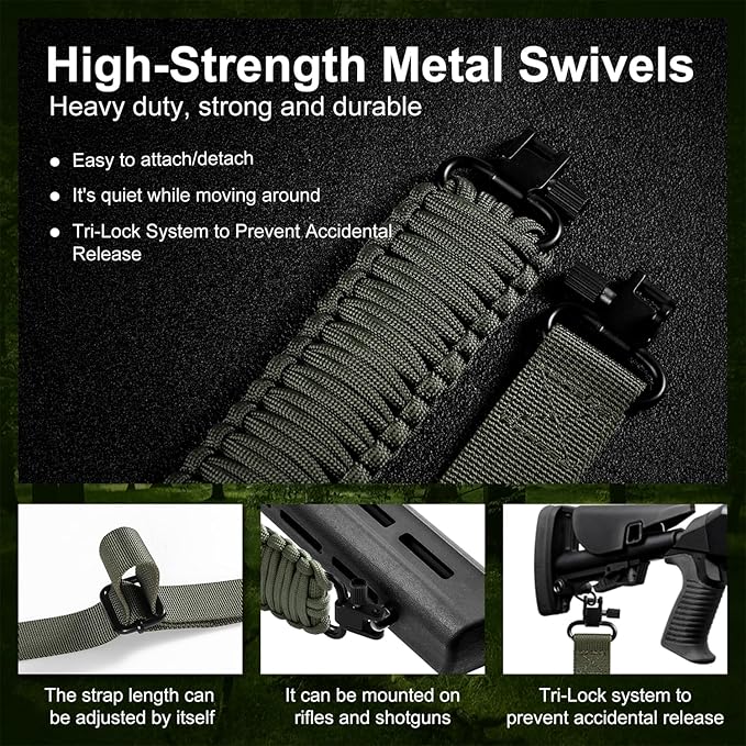 VVAAGG Two-Point Paracord Rifle Sling - Image 2