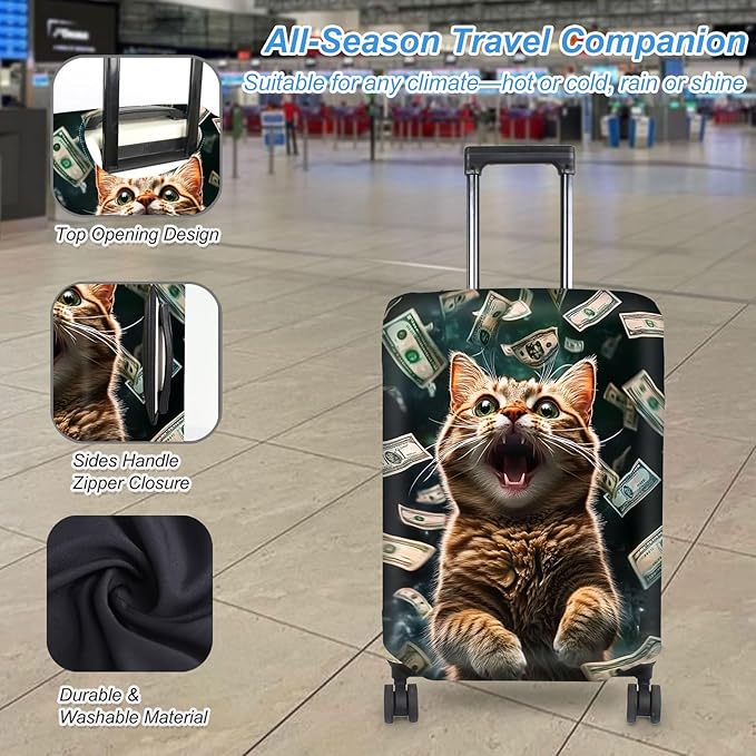Luggage Cover Protector for 22-24 Inch Suitcases, TSA Approved Elastic Travel - Image 3