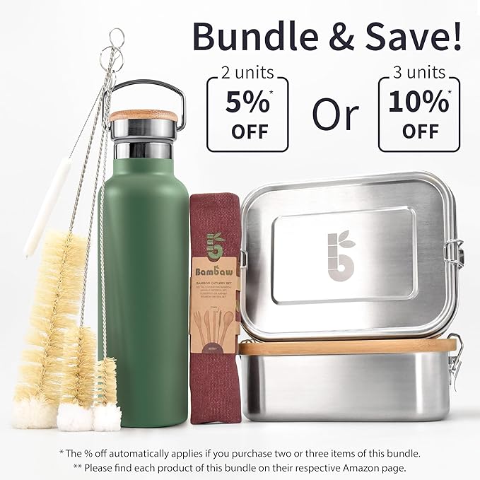 Bambaw Insulated Water Bottle 16 oz, 16 oz Stainless Steel Water Bottle - Image 8