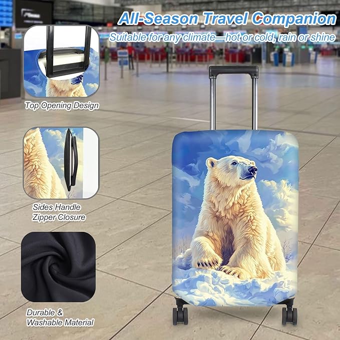 Luggage Cover Protector for 19-20 Inch Suitcases, TSA Approved Elastic Travel - Image 3