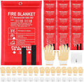 45 Pcs Emergency Fire Blankets for Home and Kitchen 40x40 Inch 15 Fiberglass by Copkim