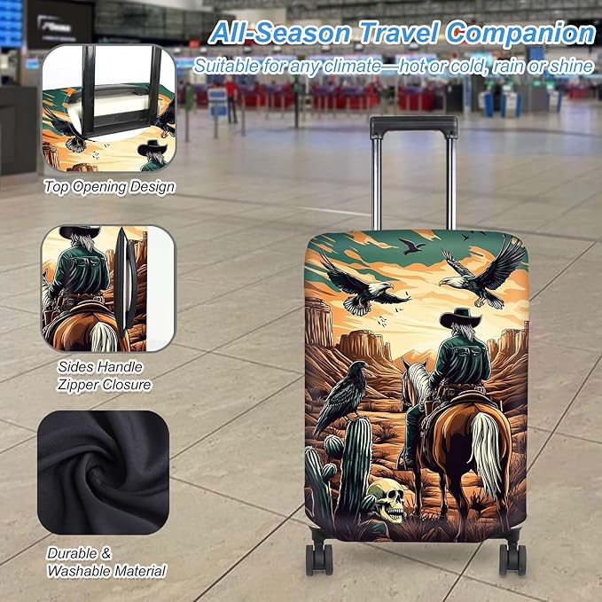 Luggage Cover Protector for 26-28 Inch Suitcases, TSA Approved Elastic Travel - Image 3