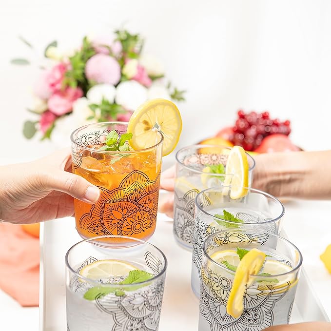 bzyoo BPA-Free Designed Dishwasher Safe 14 oz Plastic Tumbler Set which is - Image 3