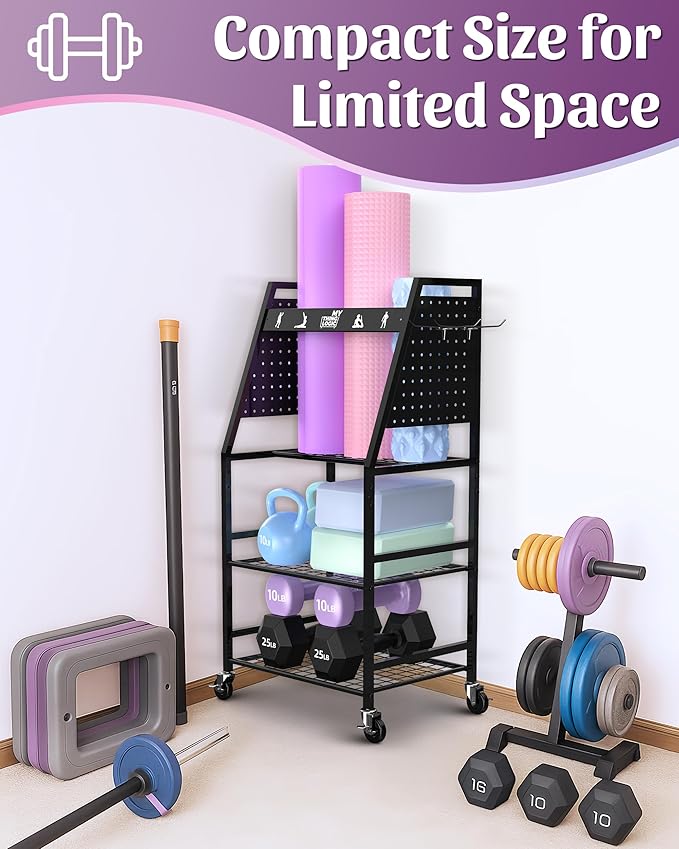 Mythinglogic Yoga Mat Storage Racks, Home Gym Storage Rack - Image 4