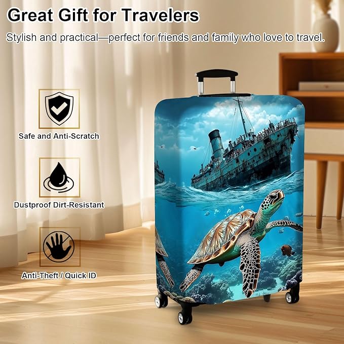 Luggage Cover Protector for 26-28 Inch Suitcases, TSA Approved Elastic Travel - Image 7