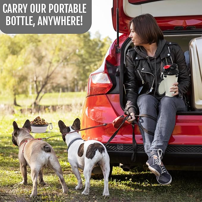 Dog Travel Water Bottle W/Collapsible Bowls - Image 7