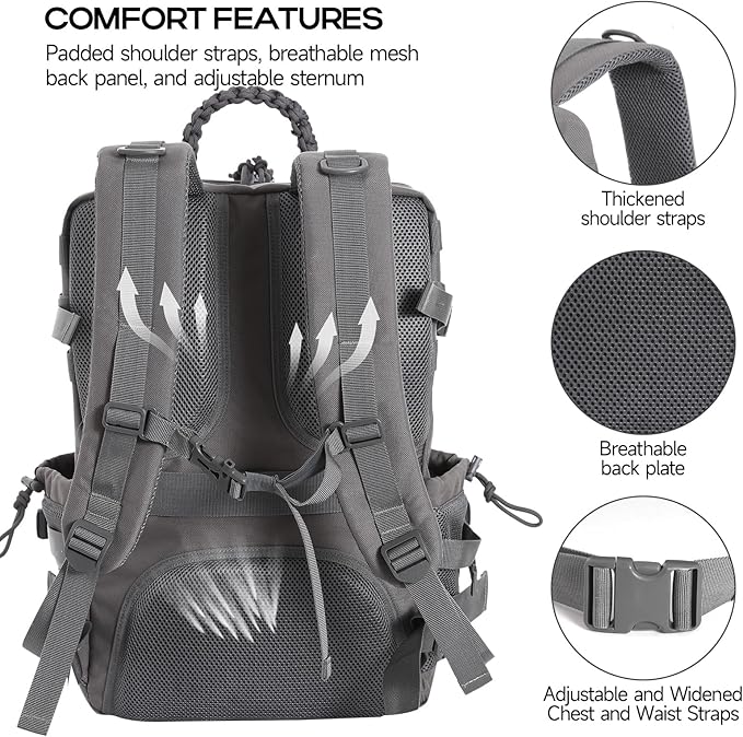 Tactical Military Backpack, Large Capacity Molle System - Image 6
