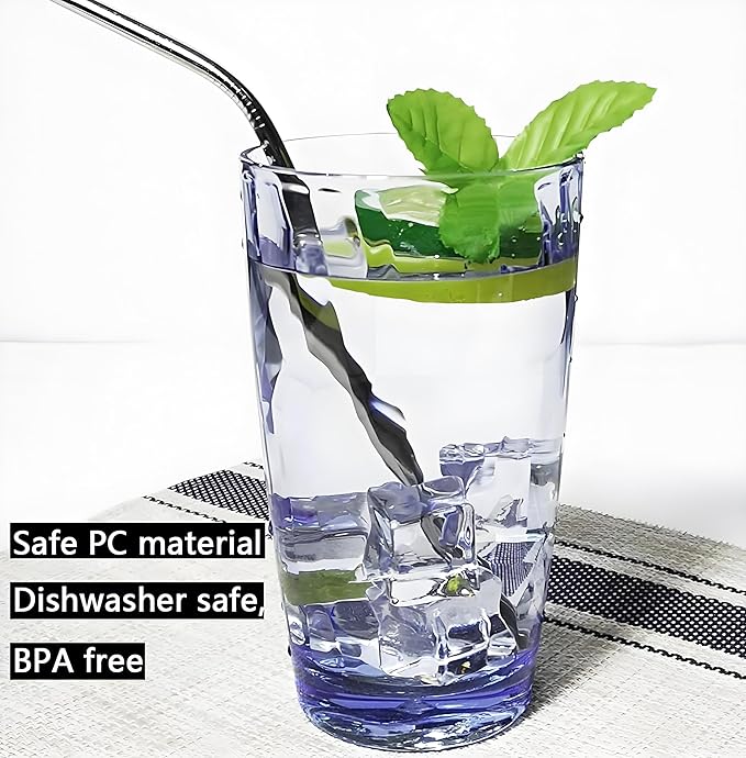 15Oz Unbreakable Tritan Drinking Glasses Shatterproof Acrylic Glasses Drinkware - Image 8