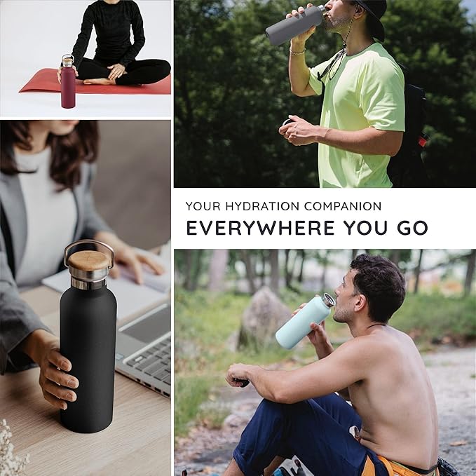 Bambaw 12 oz Insulated Water Bottle, Water Bottle Stainless Steel, Small Size - Image 7