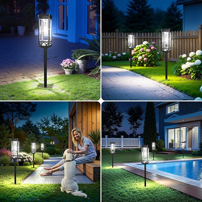 KOOPER Taller Solar Pathway Lights Outdoor, 2 Pack Upgraded Brighter Solar - Image 3