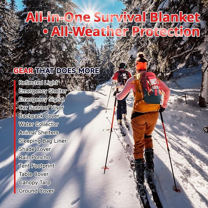 SecuCaptain Survival Emergency Thermal Blankets: 75 Pack Extra Large 84” x63” - Image 9
