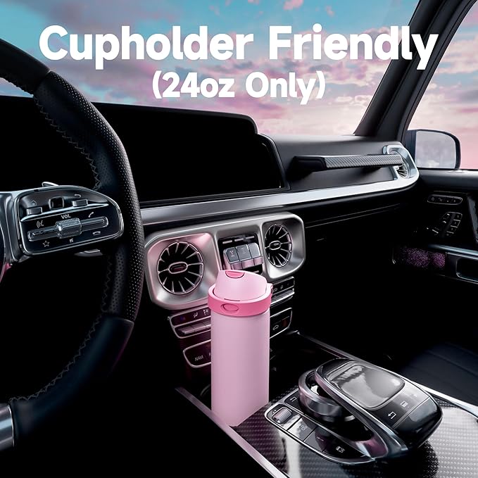 24 oz Insulated Water Bottle for Women: Meoky Stainless Steel Water Bottle - Image 8
