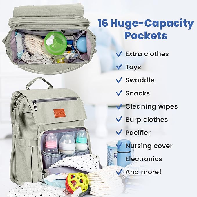 Baby Shower Gifts Diaper Bag Backpack, Baby Diaper Bag, Large Baby Bag - Image 2
