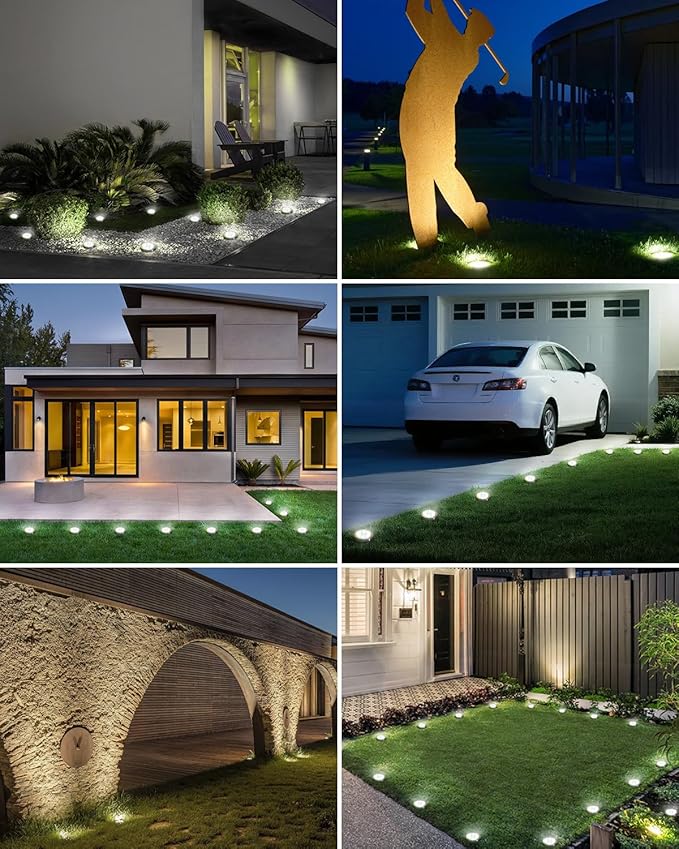 btfarm 16 Pack Solar Lights Outdoor, 8 LED Solar Ground Lights IP65 Waterproof - Image 7