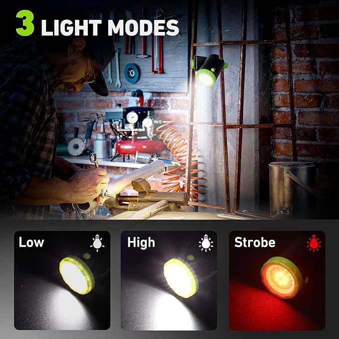 4-Pack Rechargeable LED Work Lights, 360-Degree Adjustable Spotlights - Image 4