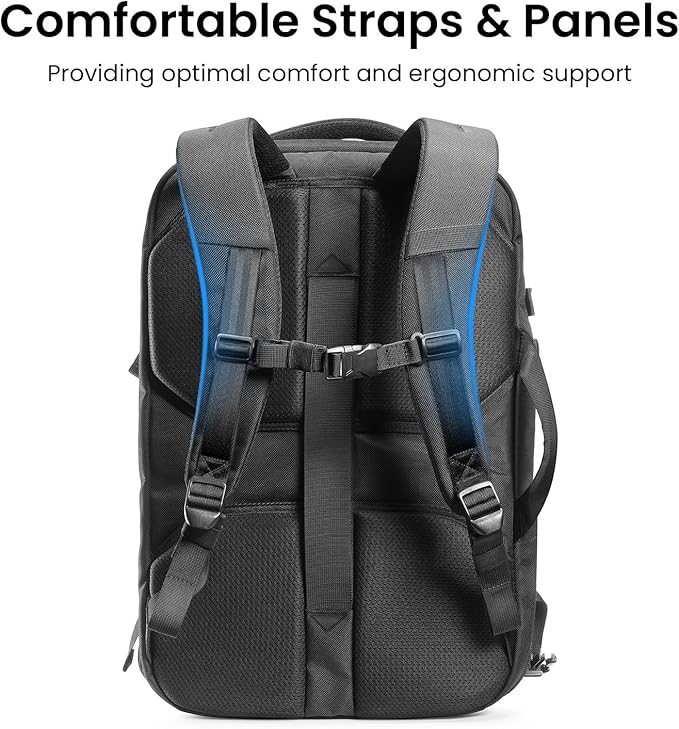tomtoc Travel Backpack 40L, TSA Friendly Flight Approved Carry-on Luggage Hand - Image 7