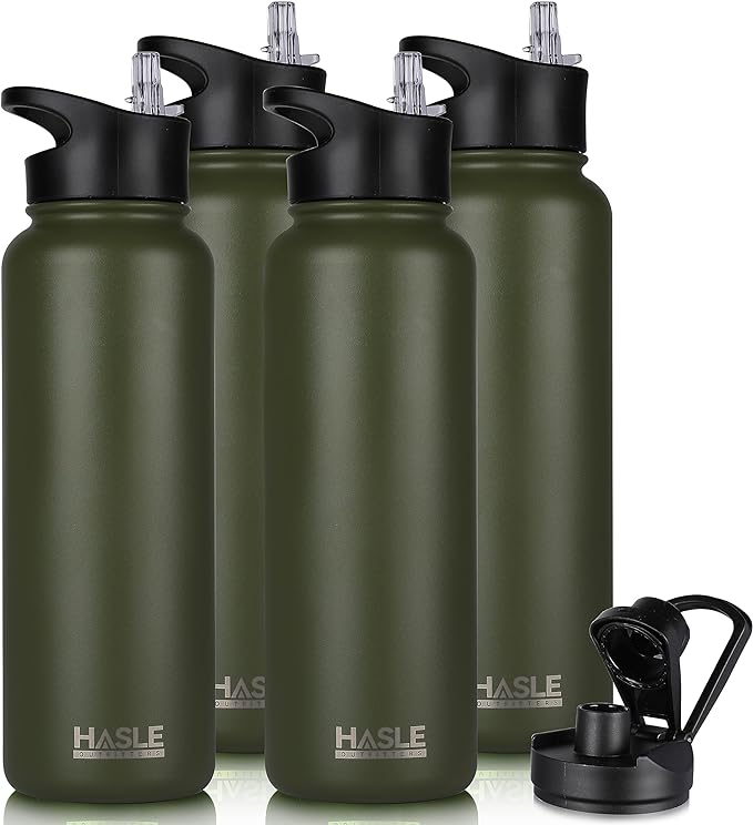 HASLE OUTFITTERS 40oz Stainless Steel Water Bottle, Vacuum Insulated Double by HASLEOUTFITTERS