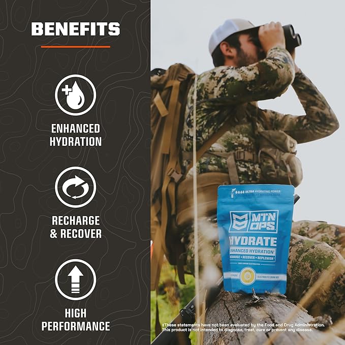 MTN OPS Hydrate Electrolytes Powder Drink Mix, 20 Single Serving On-The-Go - Image 4