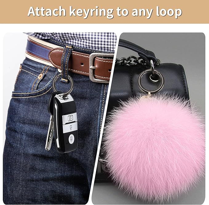 Gkeygo Key Ring Clip, 4/5 Inch Keychain Rings, 8 Pack Round Carabiner Clip - Image 5