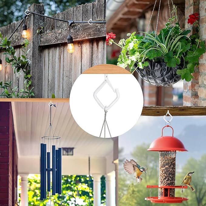 15 Pcs White Eye Hooks Screw Heavy Duty, Ceiling Hooks - Image 3