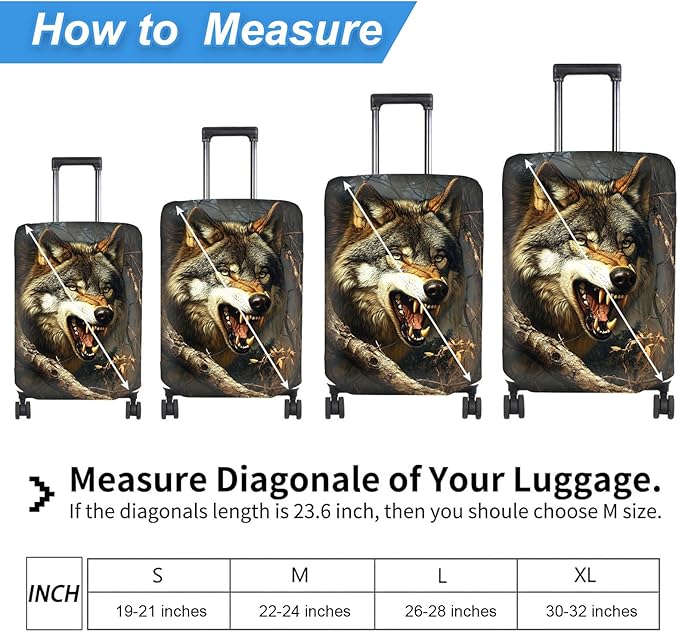 Luggage Cover Protector for 22-24 Inch Suitcases, TSA Approved Elastic Travel - Image 2