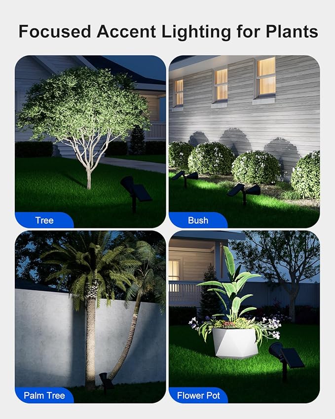 2 Pack Solar Spotlights Outdoor Waterproof - Image 5