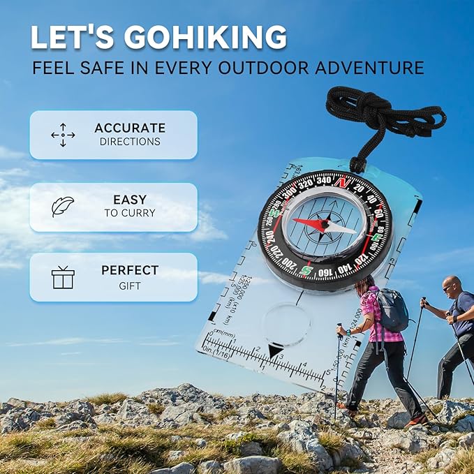 Compass Hiking Survival, Wilderness Survival Compass - Image 4
