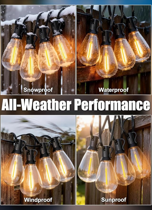 200FT Outdoor String Lights Waterproof - Image 4