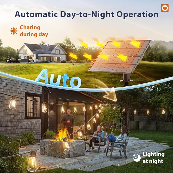 addlon 102FT Solar String Lights Outdoor - Image 3
