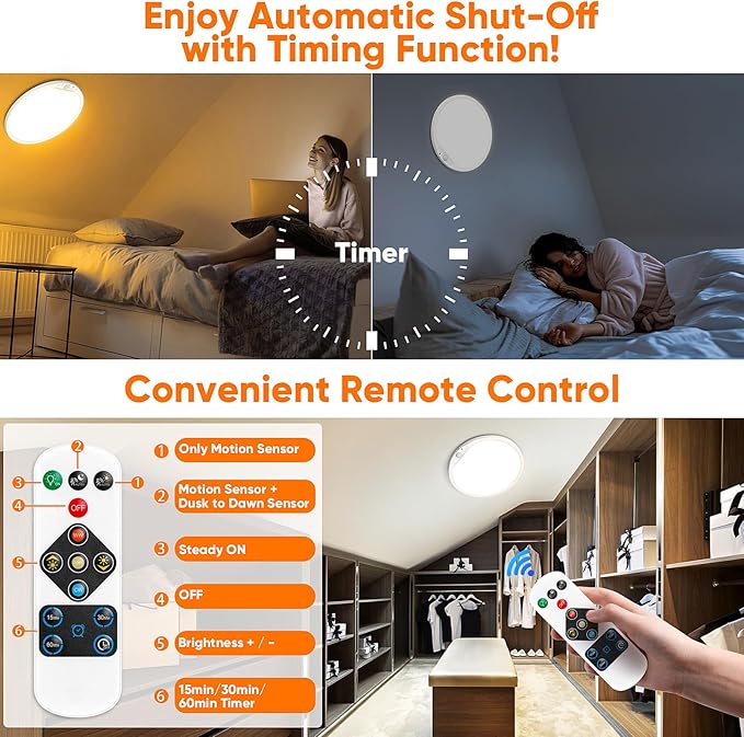 10000mAh Rechargeable Motion Sensor Ceiling Light - Image 8
