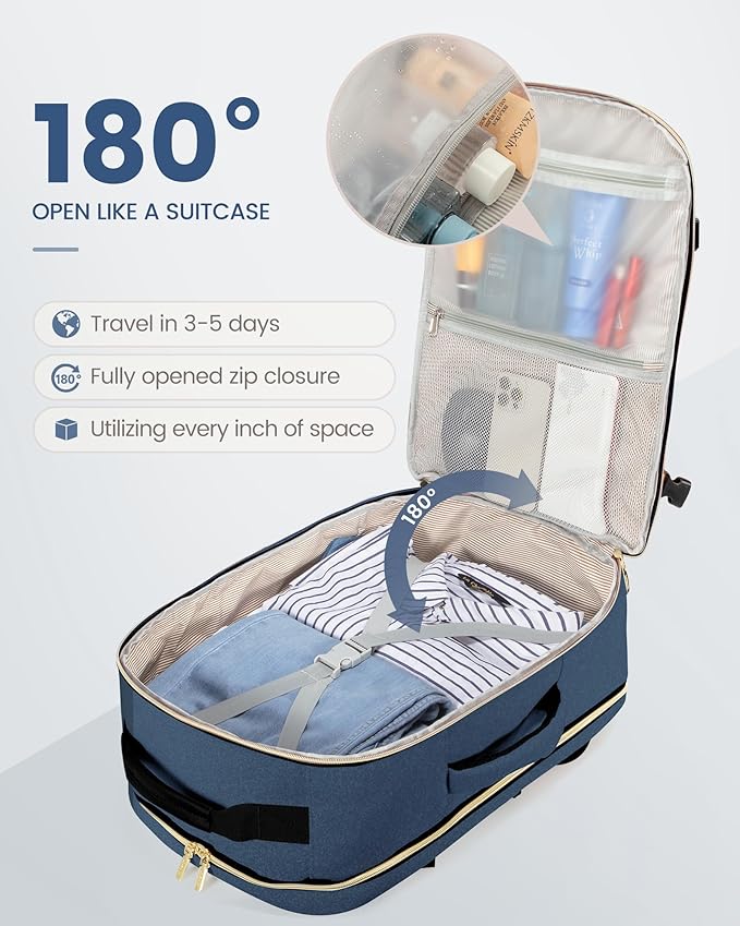 LOVEVOOK Travel Backpack for Women & Men 50L, Airline Approved Carry On - Image 2