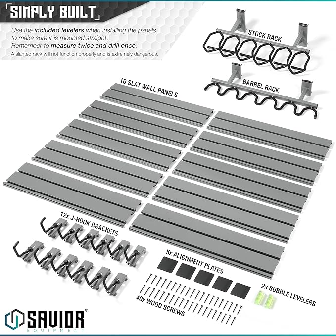 Savior Equipment Wall Rack System Heavy-Duty Steel Tactical Rifle Carbine - Image 6